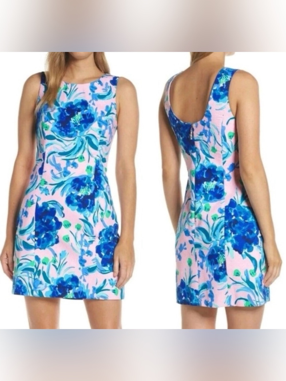 NWT Lilly Pulitzer Mila Shift Dress Sweet Pea Pink Tropics Tint Size 0